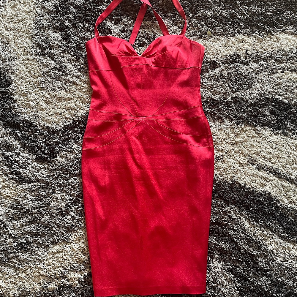Laundry by Design Red-Pink Silk Mini Dress US 8